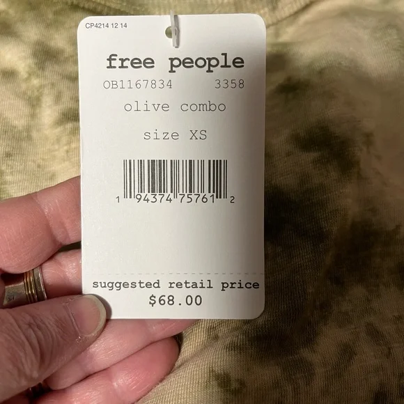 NWT Free People Tie Dye T-Shirt - Picture 5 of 6